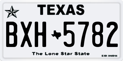 TX license plate BXH5782