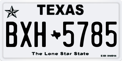TX license plate BXH5785