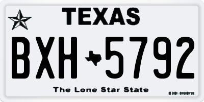 TX license plate BXH5792