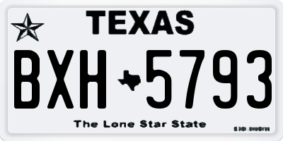 TX license plate BXH5793