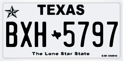 TX license plate BXH5797