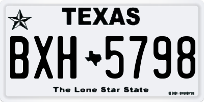 TX license plate BXH5798