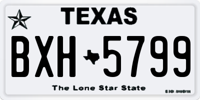TX license plate BXH5799