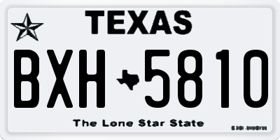 TX license plate BXH5810