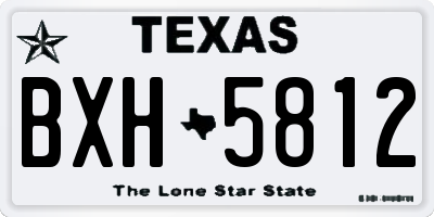 TX license plate BXH5812