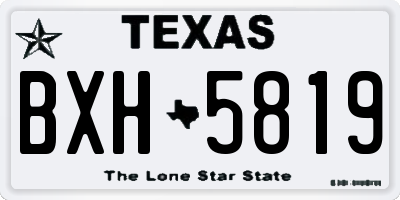 TX license plate BXH5819