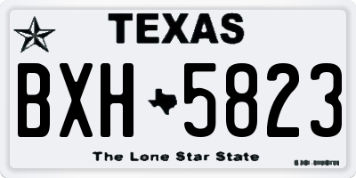 TX license plate BXH5823