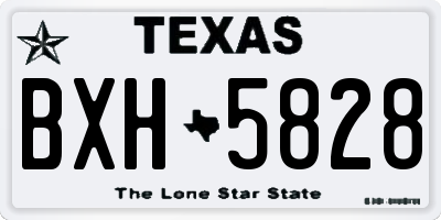 TX license plate BXH5828