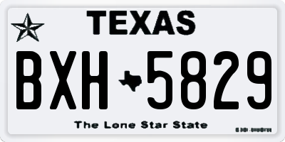 TX license plate BXH5829