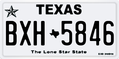 TX license plate BXH5846