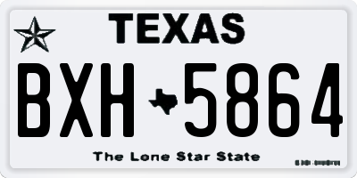 TX license plate BXH5864