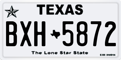 TX license plate BXH5872