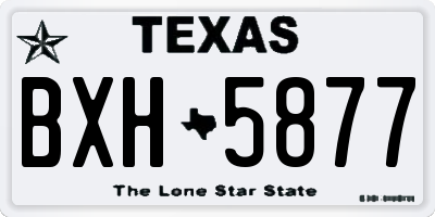 TX license plate BXH5877