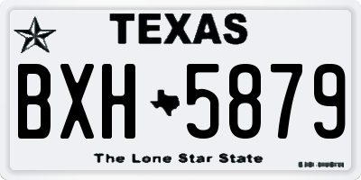 TX license plate BXH5879