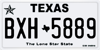 TX license plate BXH5889
