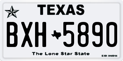 TX license plate BXH5890
