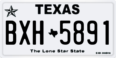 TX license plate BXH5891