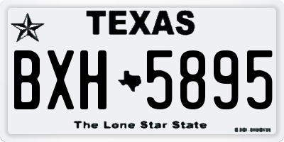 TX license plate BXH5895