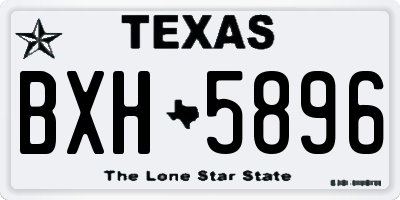 TX license plate BXH5896