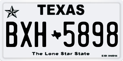 TX license plate BXH5898