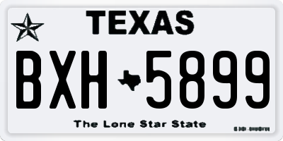 TX license plate BXH5899