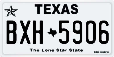 TX license plate BXH5906