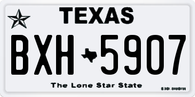 TX license plate BXH5907