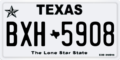 TX license plate BXH5908