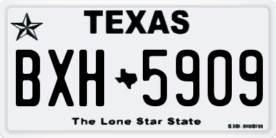 TX license plate BXH5909
