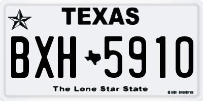 TX license plate BXH5910