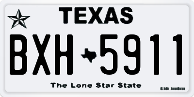 TX license plate BXH5911