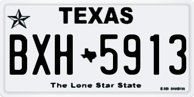 TX license plate BXH5913
