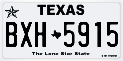 TX license plate BXH5915