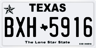 TX license plate BXH5916