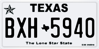 TX license plate BXH5940