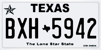 TX license plate BXH5942