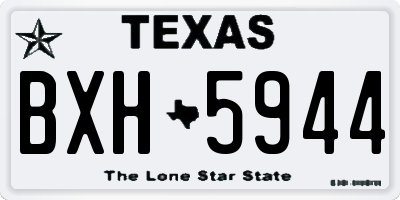 TX license plate BXH5944