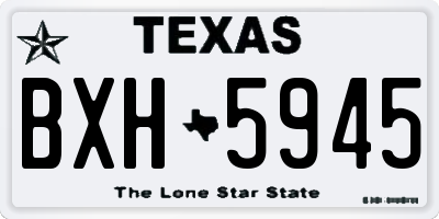 TX license plate BXH5945