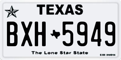 TX license plate BXH5949