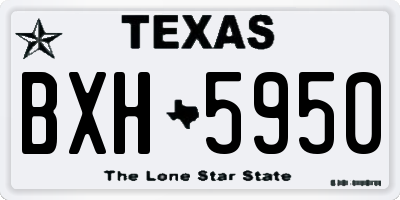 TX license plate BXH5950