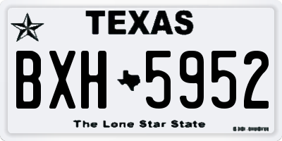 TX license plate BXH5952