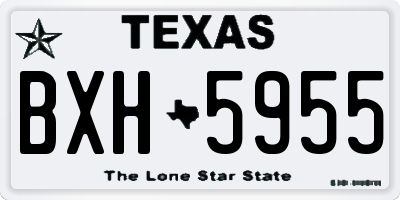 TX license plate BXH5955