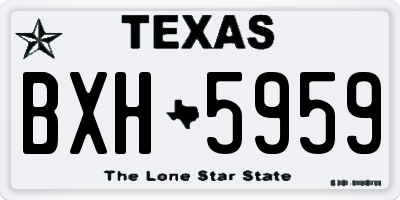 TX license plate BXH5959