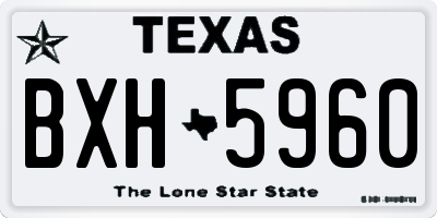 TX license plate BXH5960