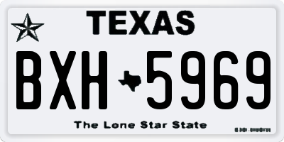 TX license plate BXH5969