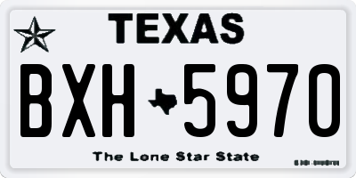 TX license plate BXH5970