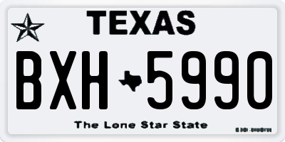 TX license plate BXH5990