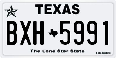 TX license plate BXH5991