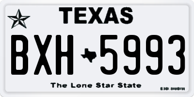 TX license plate BXH5993