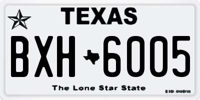 TX license plate BXH6005